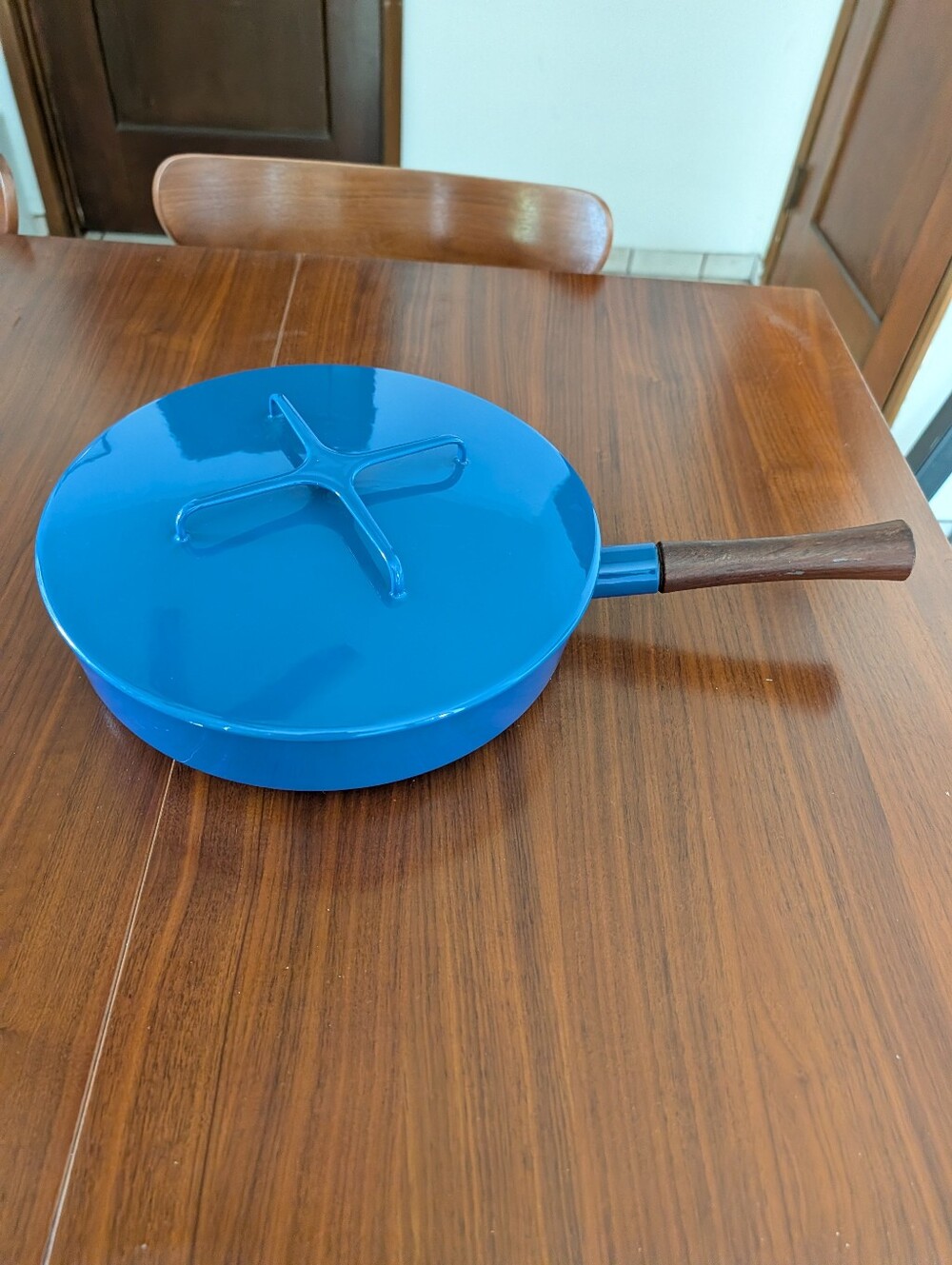 Dansk IHQ Kobenstyle Blue Enamel Skillet 11.5" Frying Pan Made in France MCM